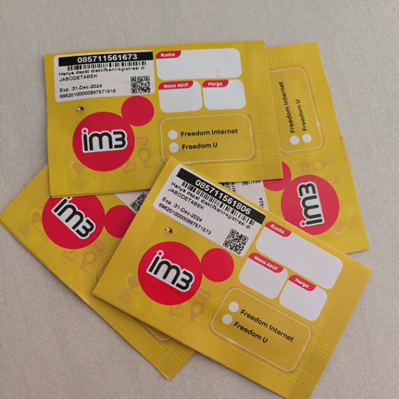 ‼️READY STOCK KARTU PERDANA IM3/INDONESIA SIM CARD | BUKAN SIMCARD ...