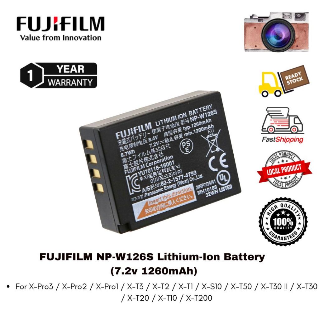 Llano NP-W126S 18W Fast Dual Battery Charger Set With 20000mAh 65W Power Bank Or Fujifilm XT30II X100VI XS10 XT3 XT2 XT1 XT30 XT20 XT10 X100V XT200 XT100 X100F XA7 XE3 Xpro3 Xpro2 Xpro1 XE1 XE2