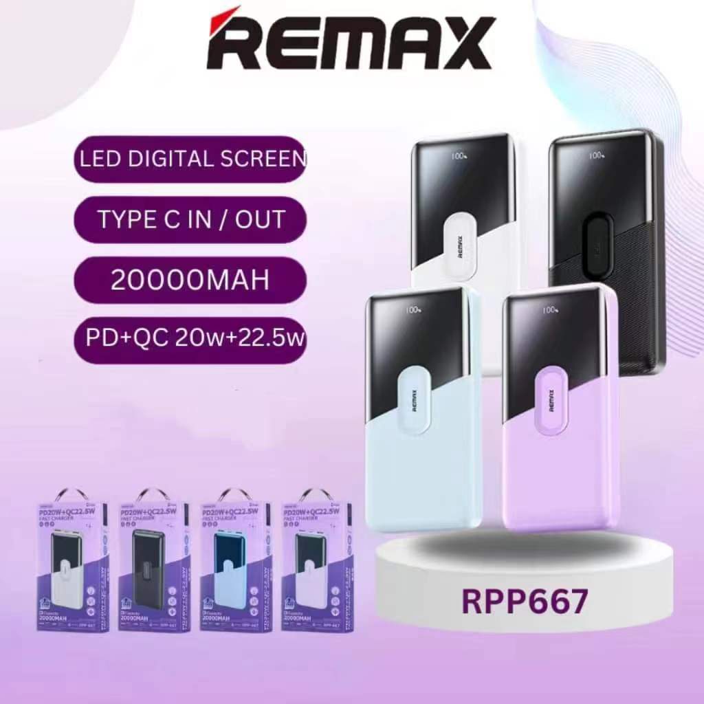 REMAX RPP-667 20000mAh Powerbank / PD 20W + QC 22.5W Super Fast ...