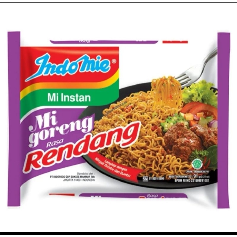 【Ready Stock】Indomie Rasa Rendang aseli enak Mi Instant Noodles Rendang ...