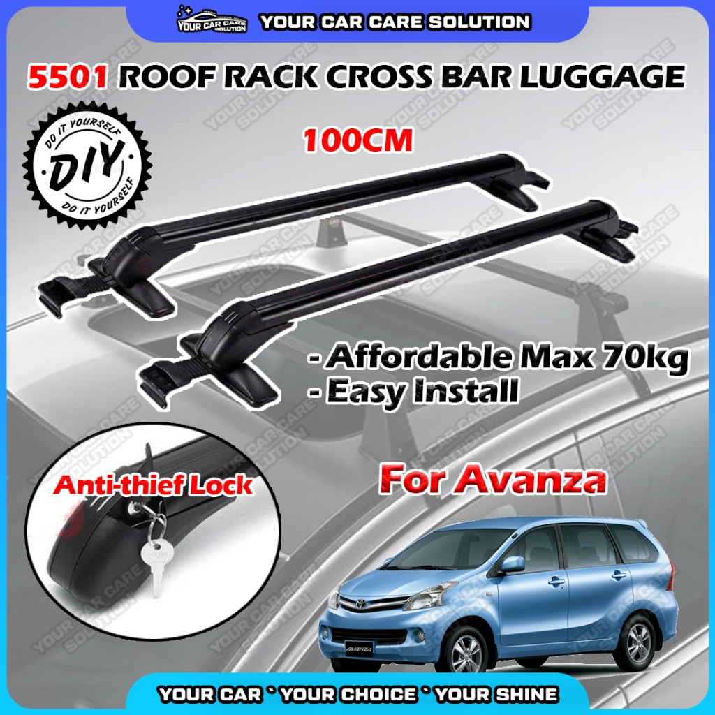 ⚠️ For Avanza 5501 Car Roof Rack Roof Carrier Box 100cm Anti-theft Lock ...