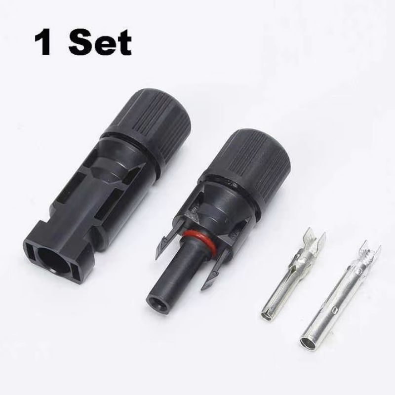 A&H 1 pair MC4 Male + Female Connectors Set for PV Solar Panel Cable ...