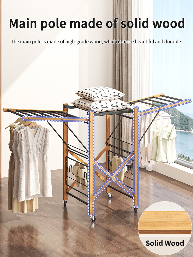 Multifunctional Folding Drying Rack Floor Type Drying Rack Can Be Used ...