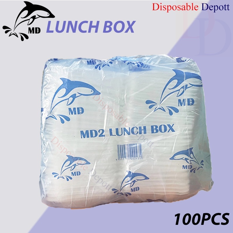 MD2 PP Lunch Box / Disposable Plastic Tapau Food Box / Food Tray ...