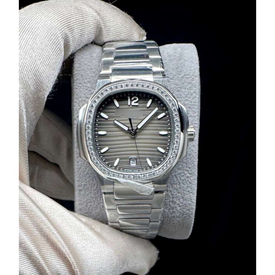 READY STOCK CLASSIC PP 7118 35MM QUARTZ DIAMOND BEZEL LADIES WATCH