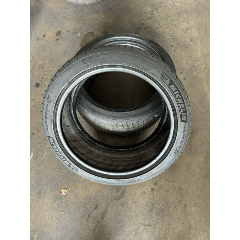 Michelin Pilot Sport 4 Tyres 245 40 18 ZR18 Original Michelin Halfcut ...