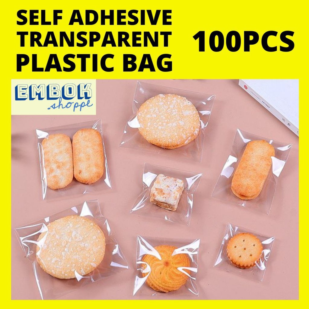 [READY STOCK] 100PCS OPP SELF ADHESIVE CLEAR GLOSS TRANSPARENT PLASTIC ...