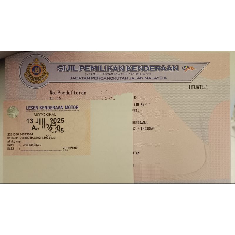 Servis cetak geran dan roadtax kenderaan | Shopee Malaysia