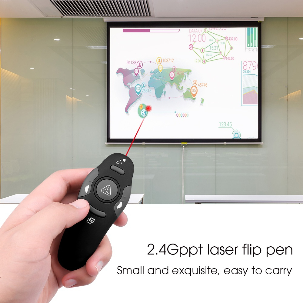 USB Wireless Presentation Slide Pointer Remote Control Clicker Flip ...