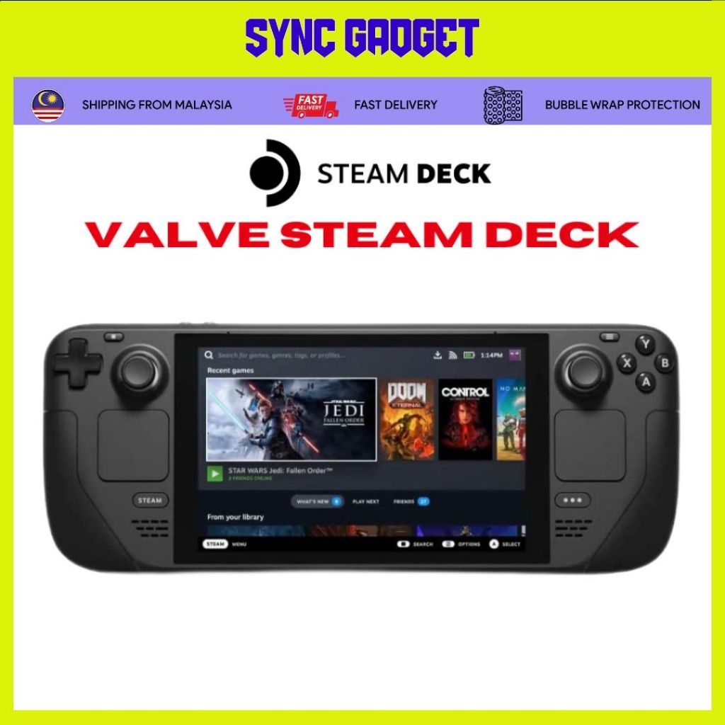 Valve Steam Deck Handheld Gaming Console (64GB/256GB/512GB) | Shopee ...