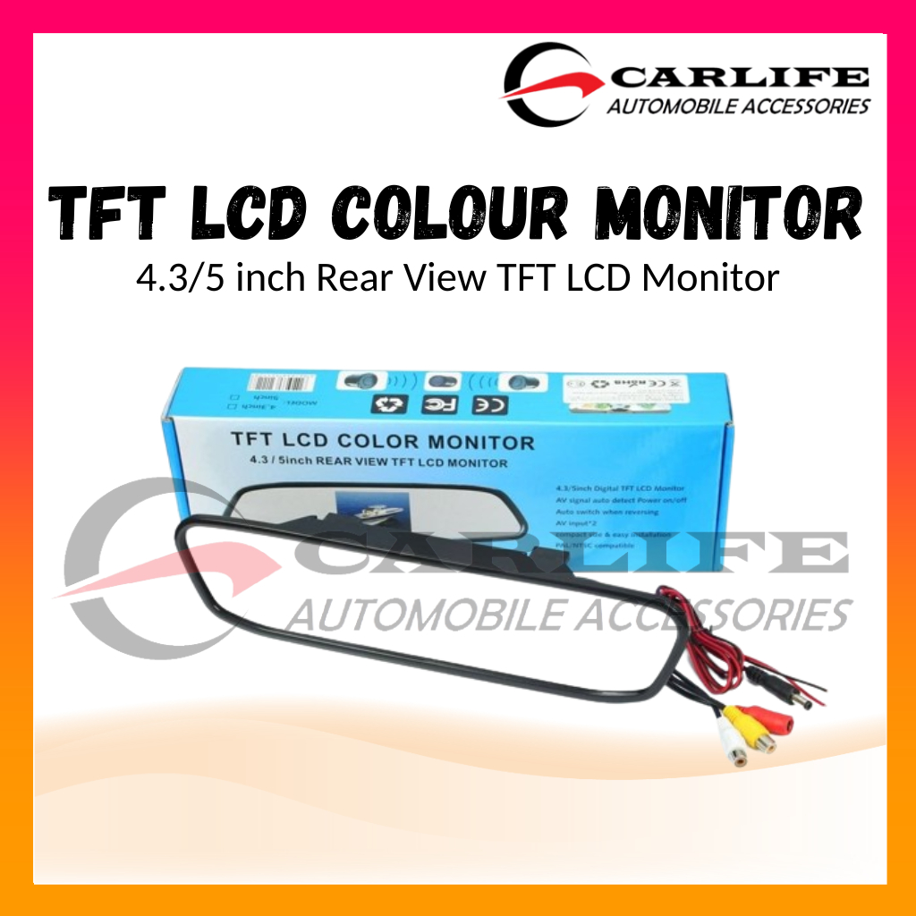 6 inch TFT LCD Colour Monitor Rear View | Shopee Malaysia