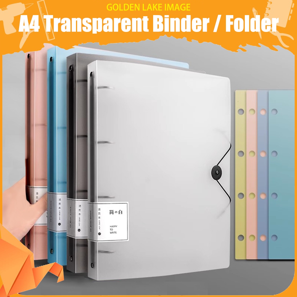 🇲🇾 A4 Transparent Binder / Folder 4 Hole O-Type Punch Folder File Test ...