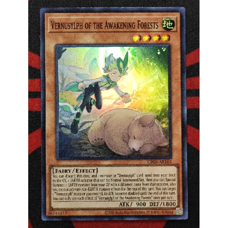 YUGIOH KONAMI CR05-AE165 Vernusylph of the Awakening Forests (Super ...