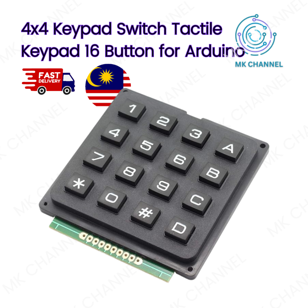 4x4 Keypad Modules with 16 Keys Array Switch Tactile Keypad for Arduino ...