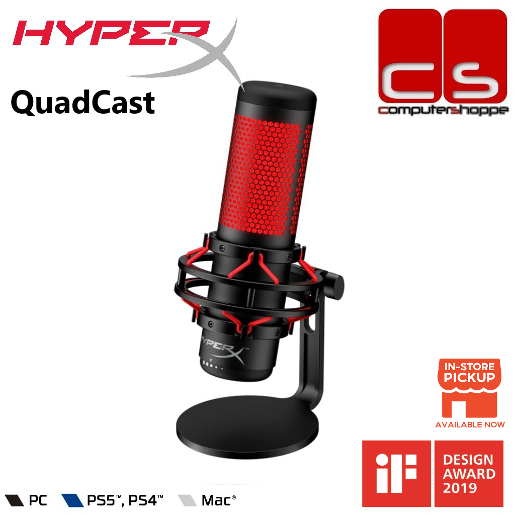HyperX QuadCast USB Condenser Gaming Streaming Microphone
