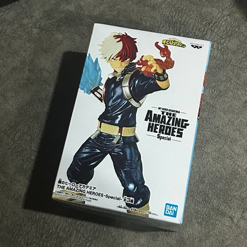 Action Figure Banpresto Shoto Todoroki My Hero Academia, The Amazing Heroes, Altezza 12 Cm, PVC, Base Inclusa, Collezionabile