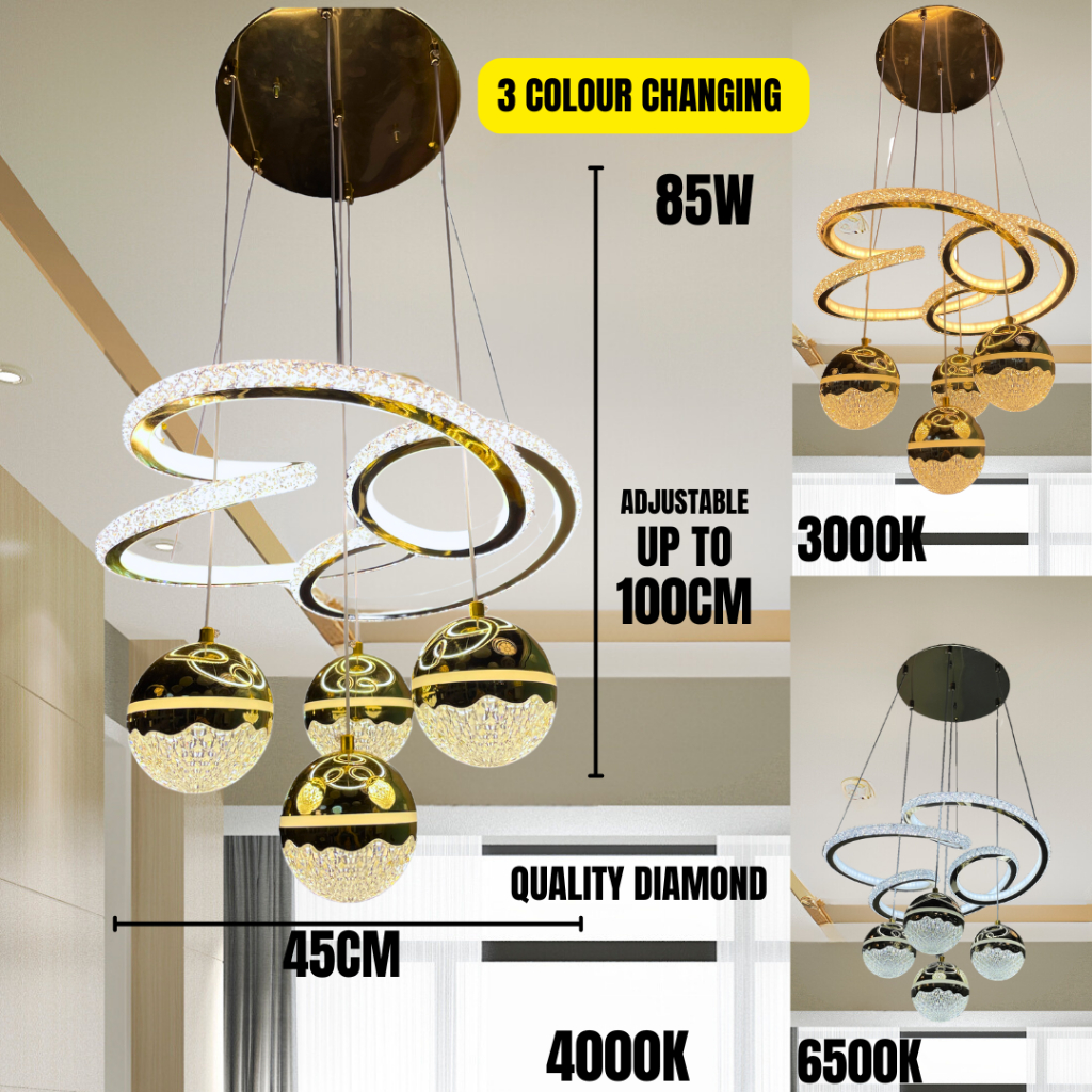 Chandelier Modern | Decorative light Round Dining | Pendant Lamp | High ...
