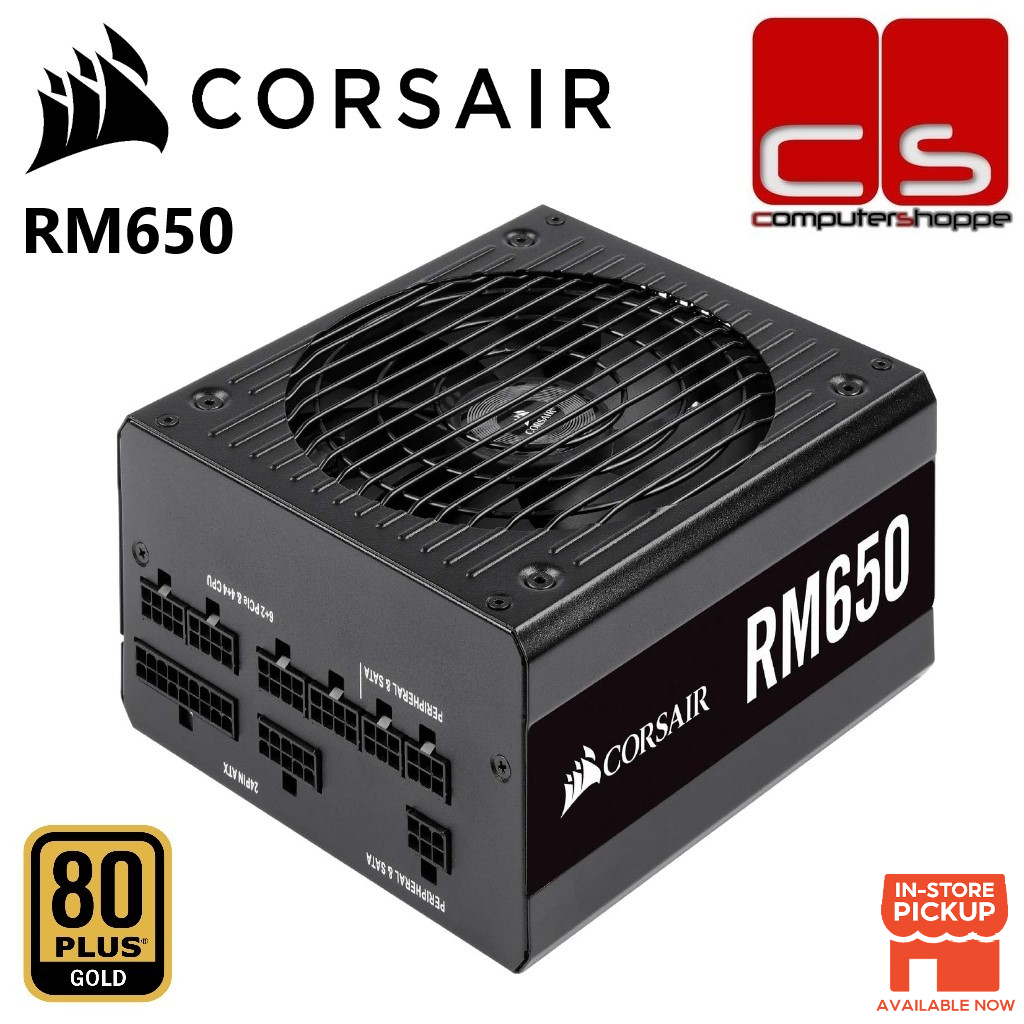 RM Series RM650 - Fonte de alimentação ATX totalmente modular de 650 watts com certificação 80