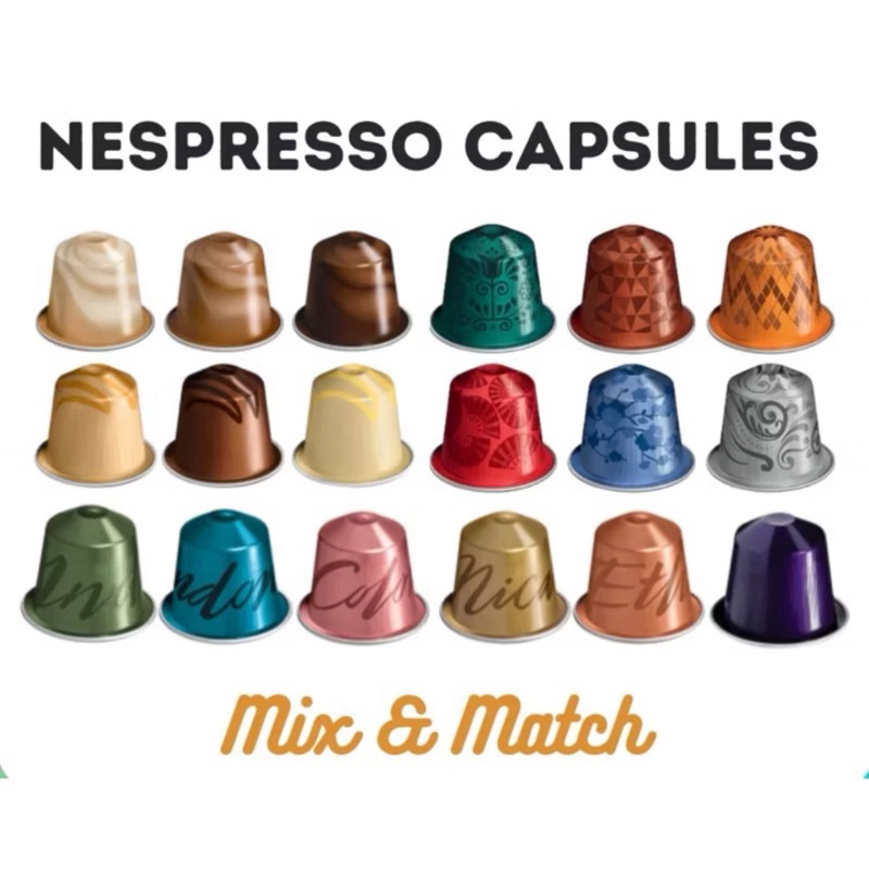 Nespresso assorted flavours mix and match ( 1 Capsule) Fast