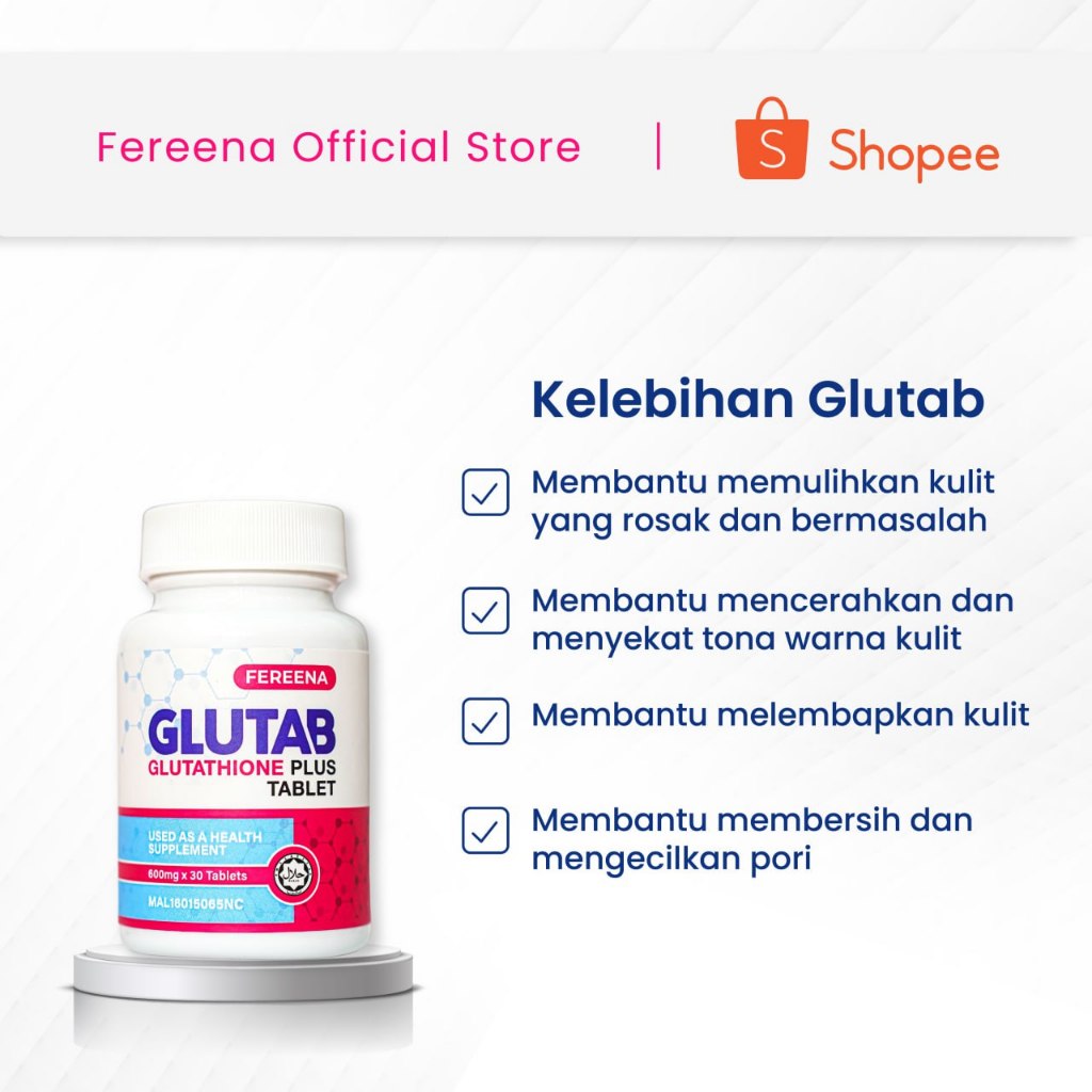 glutab glutathione GLUTAB GLUTATHIONE PLUS TABLET 600MG[FEREENA OFFICIAL HQ]