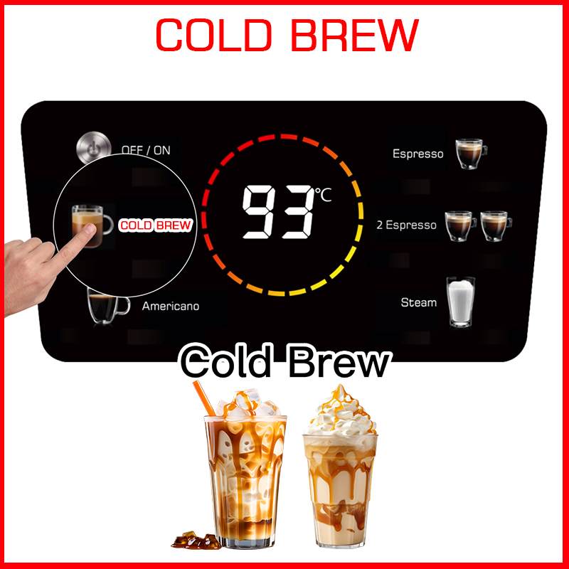 Lahome Espresso Coffee Machine Hot/Cold Brew Coffee Maker 20 Bar With ...