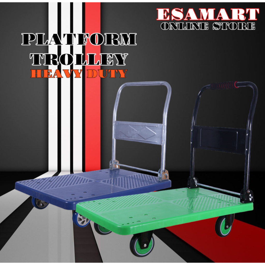NEW🔥GREEN/BLUE Trolley Portable 150KG/300KG/500KG Hand Truck PVC ...