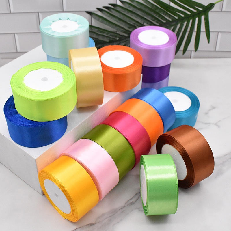 READY STOCK (25Yard/22.8M) 4cm Satin Ribbon Flower Bouquet Wedding Gift ...