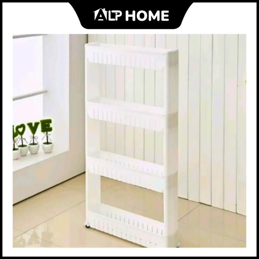 ALP 4-Tier Slim Wheel Space Saver Kitchen Rack (RACK01-4) Rak Dapur ...