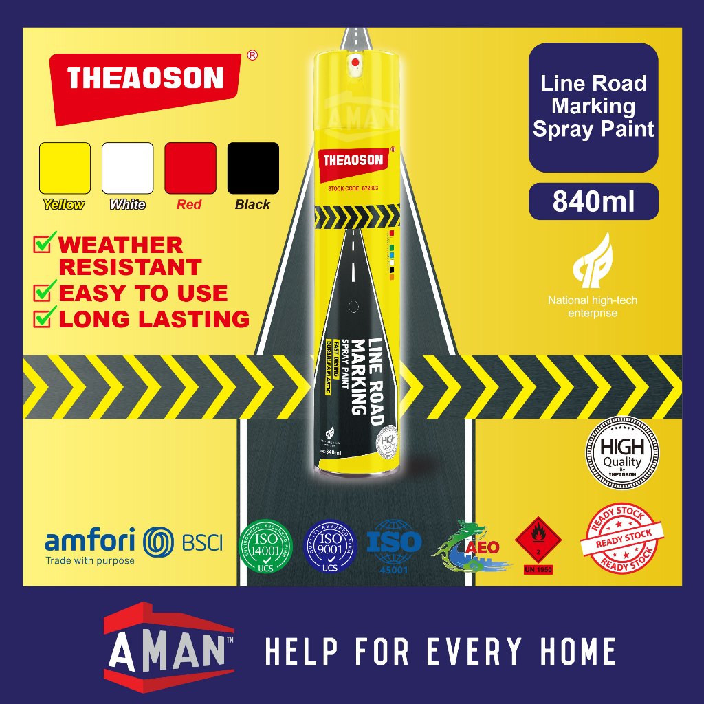 THEAOSON Road Marking Spray Paint Stripe Line Marking Road line Paint ...