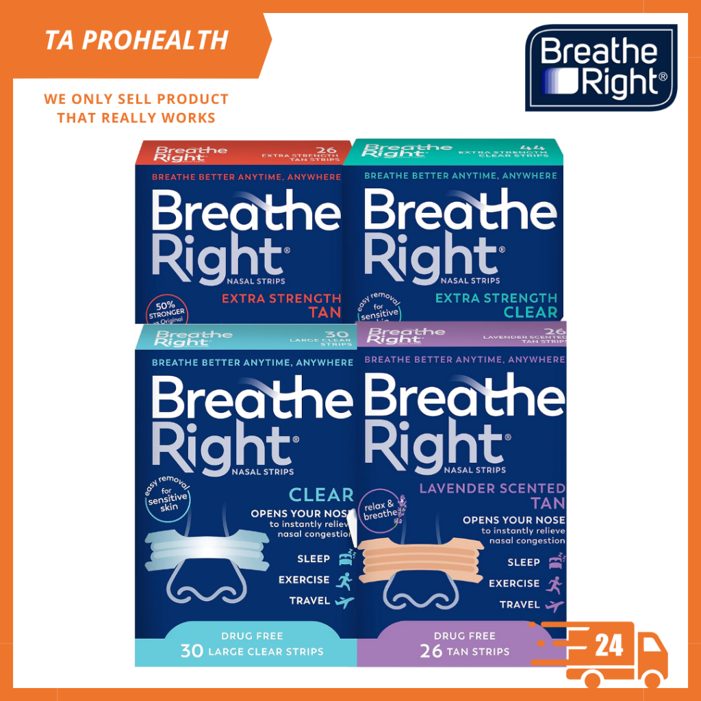 Breathe Right Nasal Strips Extra Strength / Lavender Scented / Large