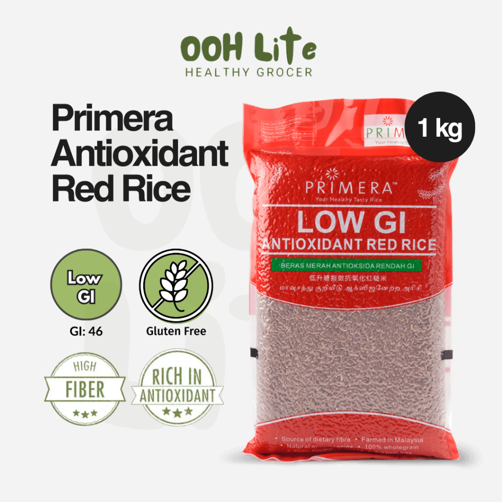 Primera Low GI Antioxidant Red Rice 1kg | Shopee Malaysia