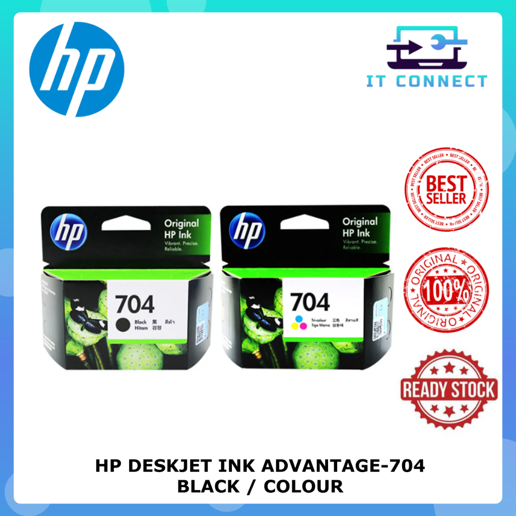 HP DESKJET INK ADVANTAGE-704 BLACK / COLOUR *READY STOCK* | Shopee Malaysia