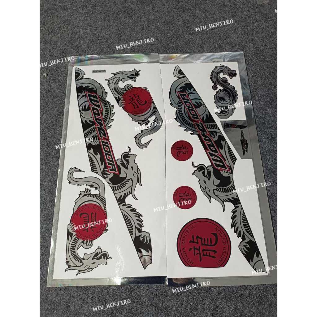 STICKER WAVE 100R NAGA / STRIPE WAVE 100 R DRAGON | Shopee Malaysia