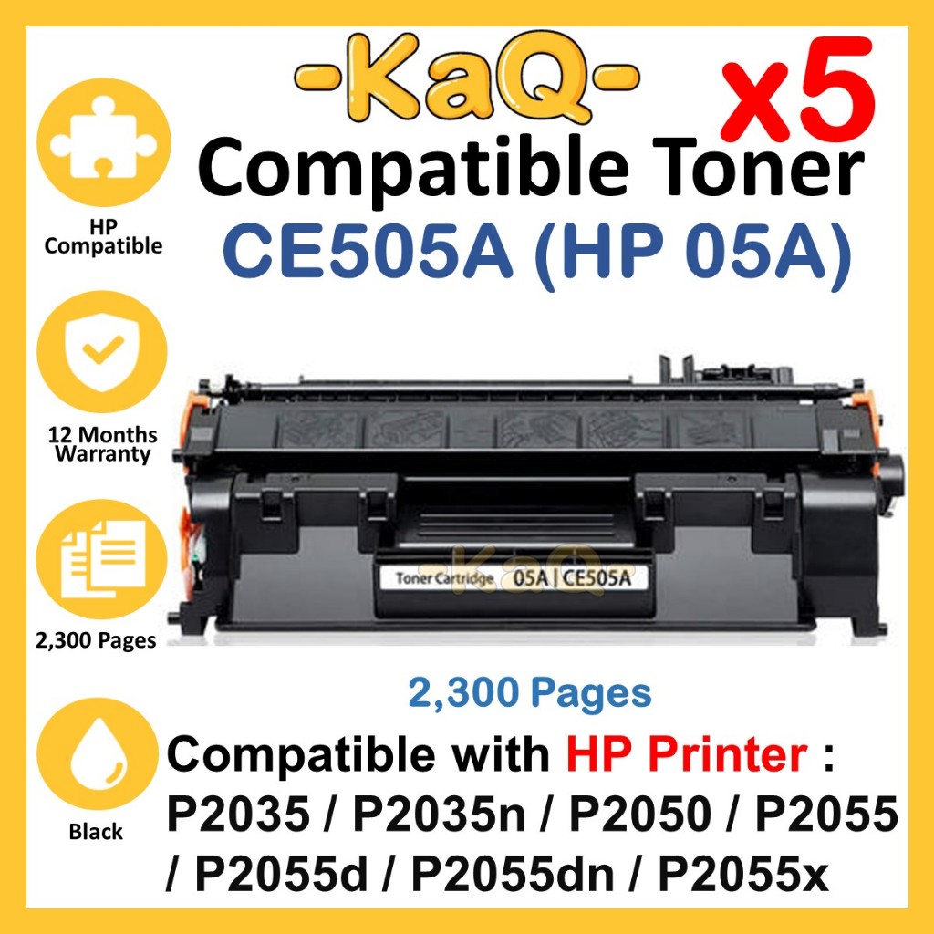 Kompatibel für HP LaserJet P 2035 N (CE505A / 05A) Toner Schwarz XL
