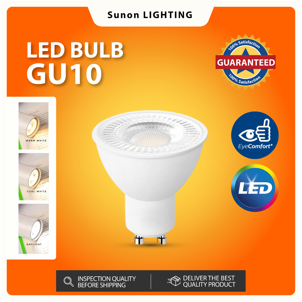 GU10 LED Bulb 7W 8W 10W Spotlight Eyeball Track Light 3 Colour LED Bulb ...