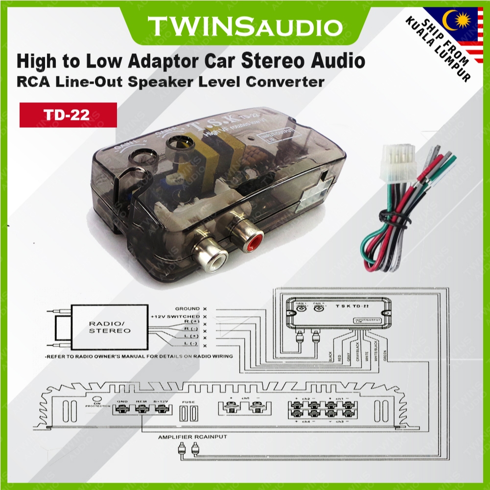 Altoparlante Auto Livello Convertitore Da Alta A Bassa Impedenza 2 - Foto 6