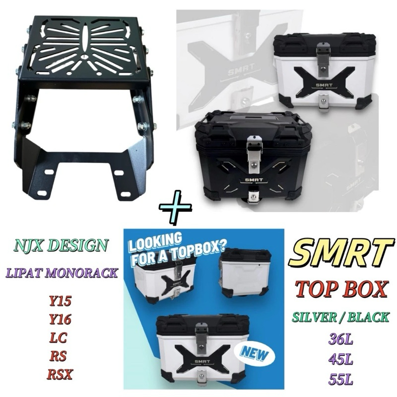SMRT TOP BOX X design + DESIGN LIPAT MONORACK aluminium top box heavy ...
