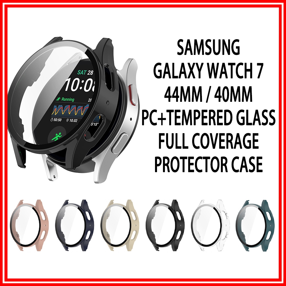 Samsung Watch 7 PC+Tempered Glass Protector Casing 40MM / 44MM Case ...