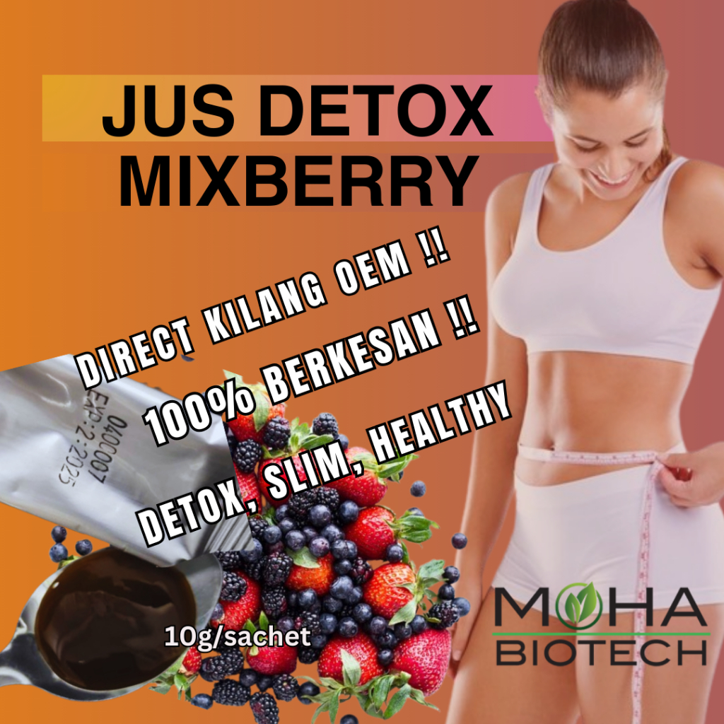 (OEM) JUS DETOX MIXBERRY / 30 SACHET - NO SUGAR / EXTRA GIFT | Shopee ...