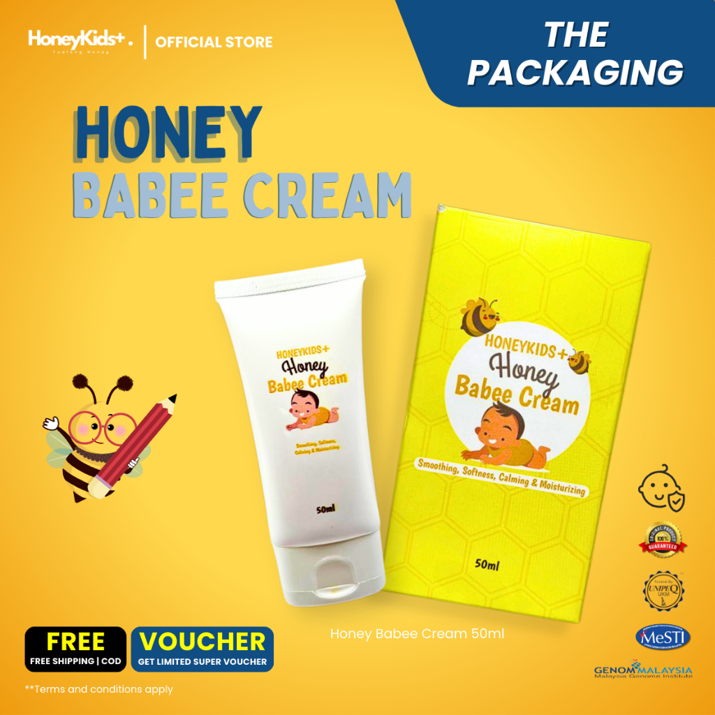 HONEY BABEE HERBAL CREAM 50ml untuk Batuk,Selsema, Kahak, Kembung Perut ...