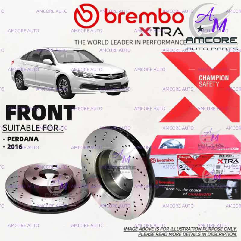 Volkswagen Disc Brake Pad & Rotor Kit - Front & Rear (Xtra) (Drilled - View #3