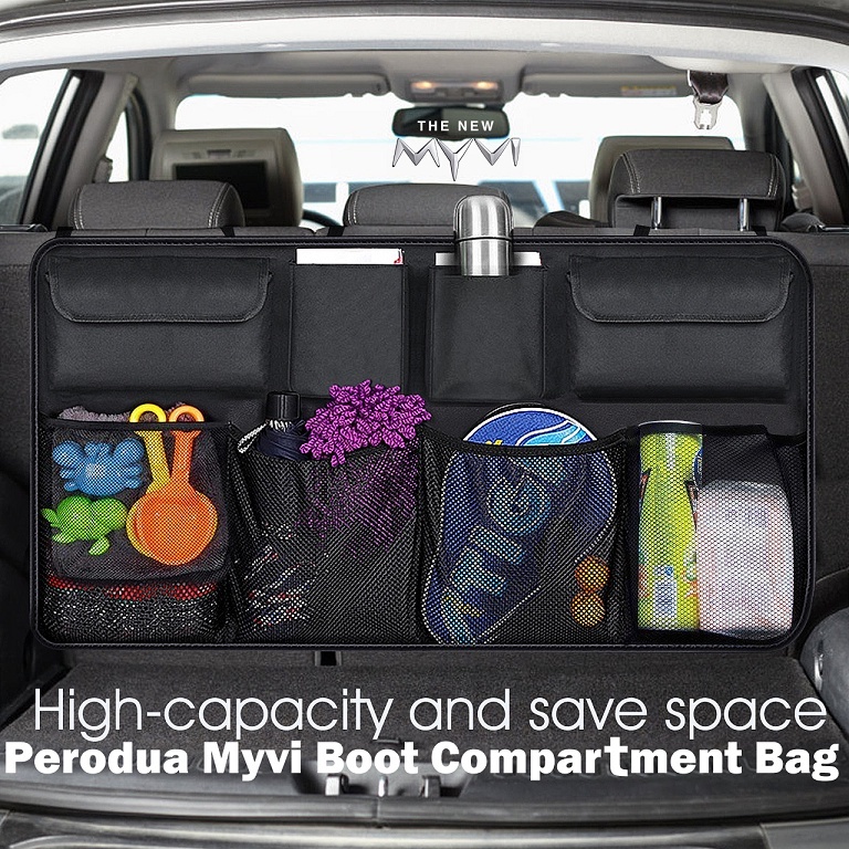 Car Rear Seat Trunk Boot Storage Box Holder Organizer Net MPV SUV Alza ...