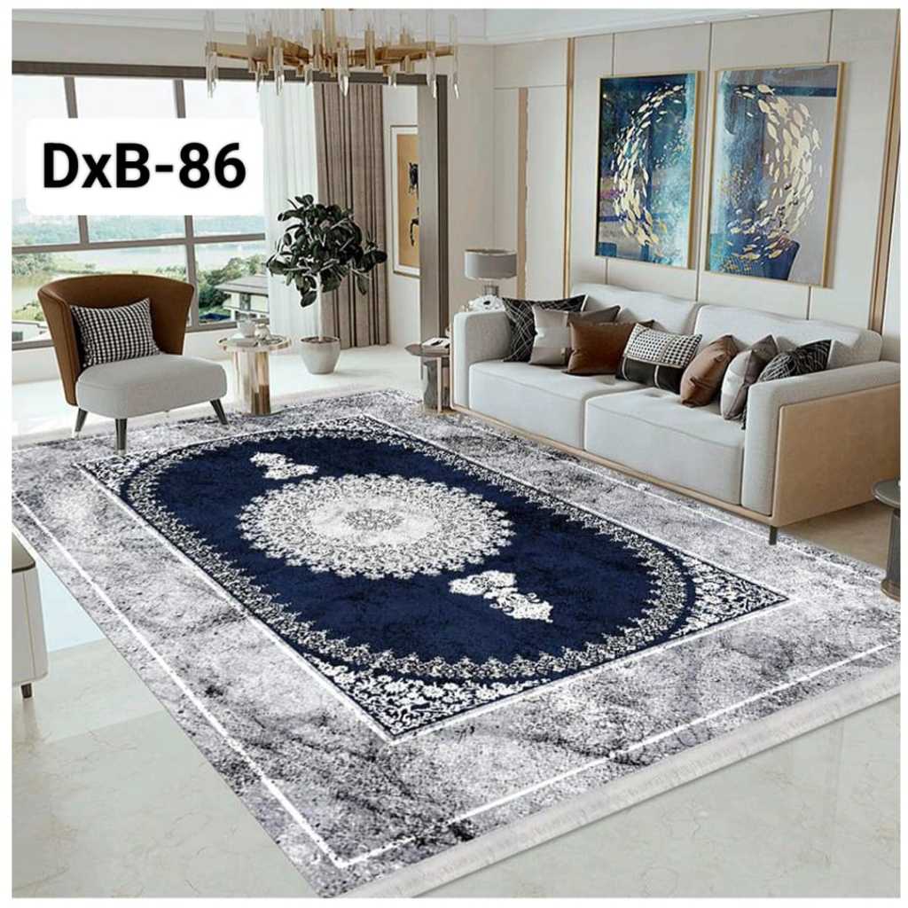 トルコのカーペット 120x180cm blue&white 【公式通販】