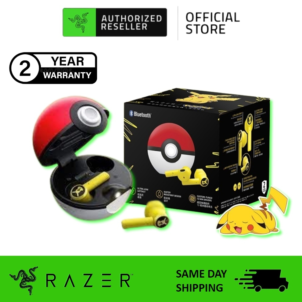 Razer Pokemon Hammerhead Wireless Gaming Earbuds Touch Control Pikachu