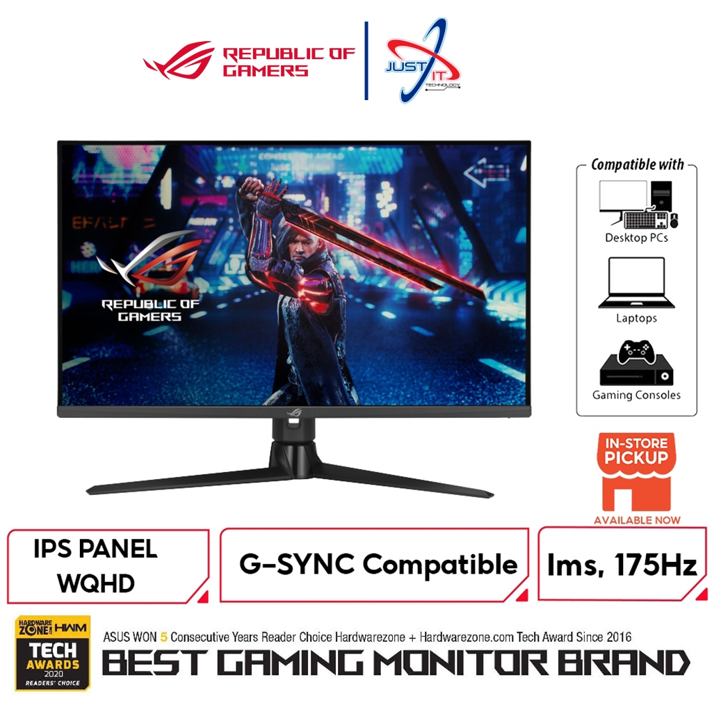 ROG Strix XG32AQ Gaming Monitor — 32 inch QHD (2560x1440),Fast IPS, 175 ...