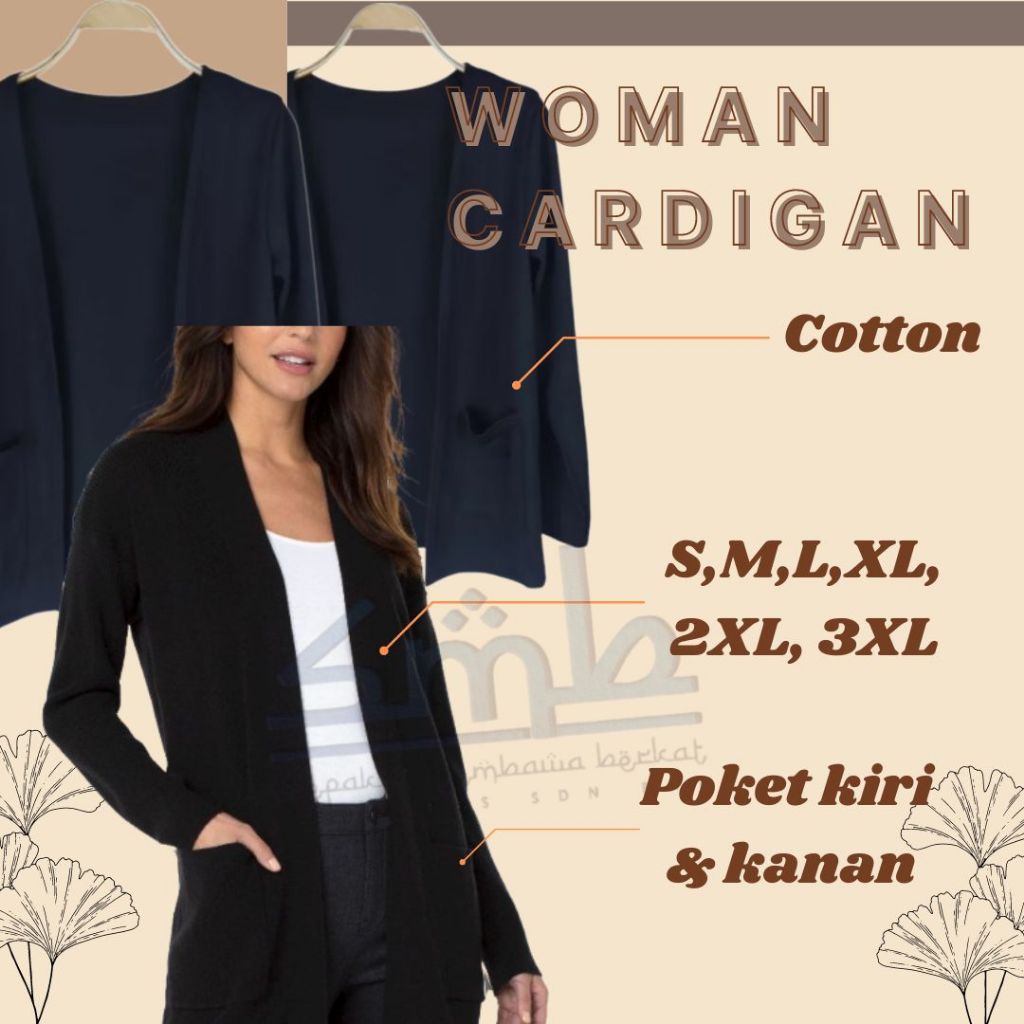 (KNG) Women's Cardigans Long Sleeve Soft Cotton Wear Casual Front ...