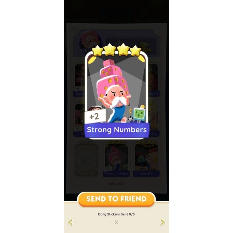 Strong Numbers Monopoly sticker 4 Star | Shopee Malaysia