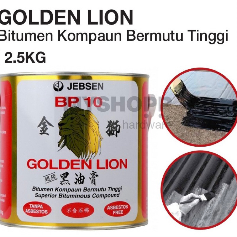2.5kg Naga Dragon Bitumen Sealant Compound 紅龍黑油膏 Tar Hitam Gam Atap ...