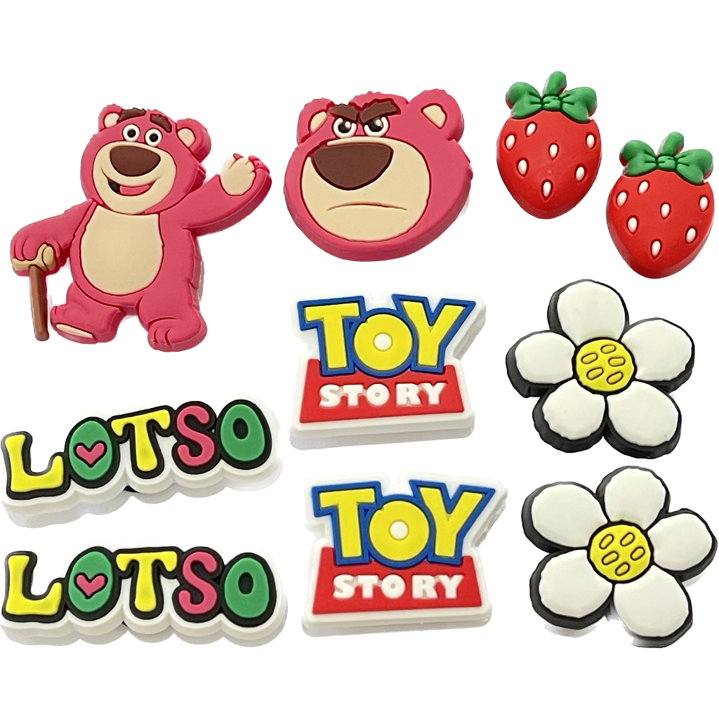 MALAYSIA STOCK!!! JIBBITZ CROCS BUTTON CROCS CHARMS CARTOON PINK BEAR