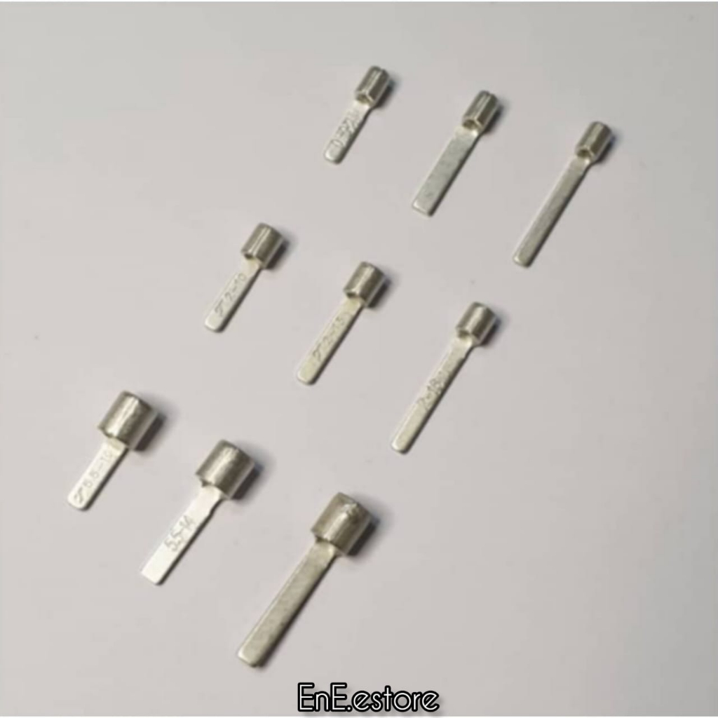 [100PCS/PACK] NON INSULATED BLADE TERMINAL [FLAT PIN] 1.5MM / 2.5MM / 5 ...